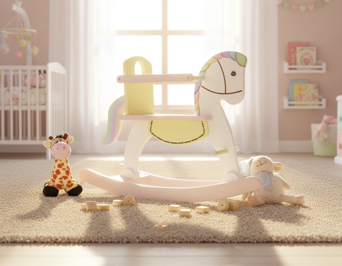 Caballito de madera mecedor variante 2