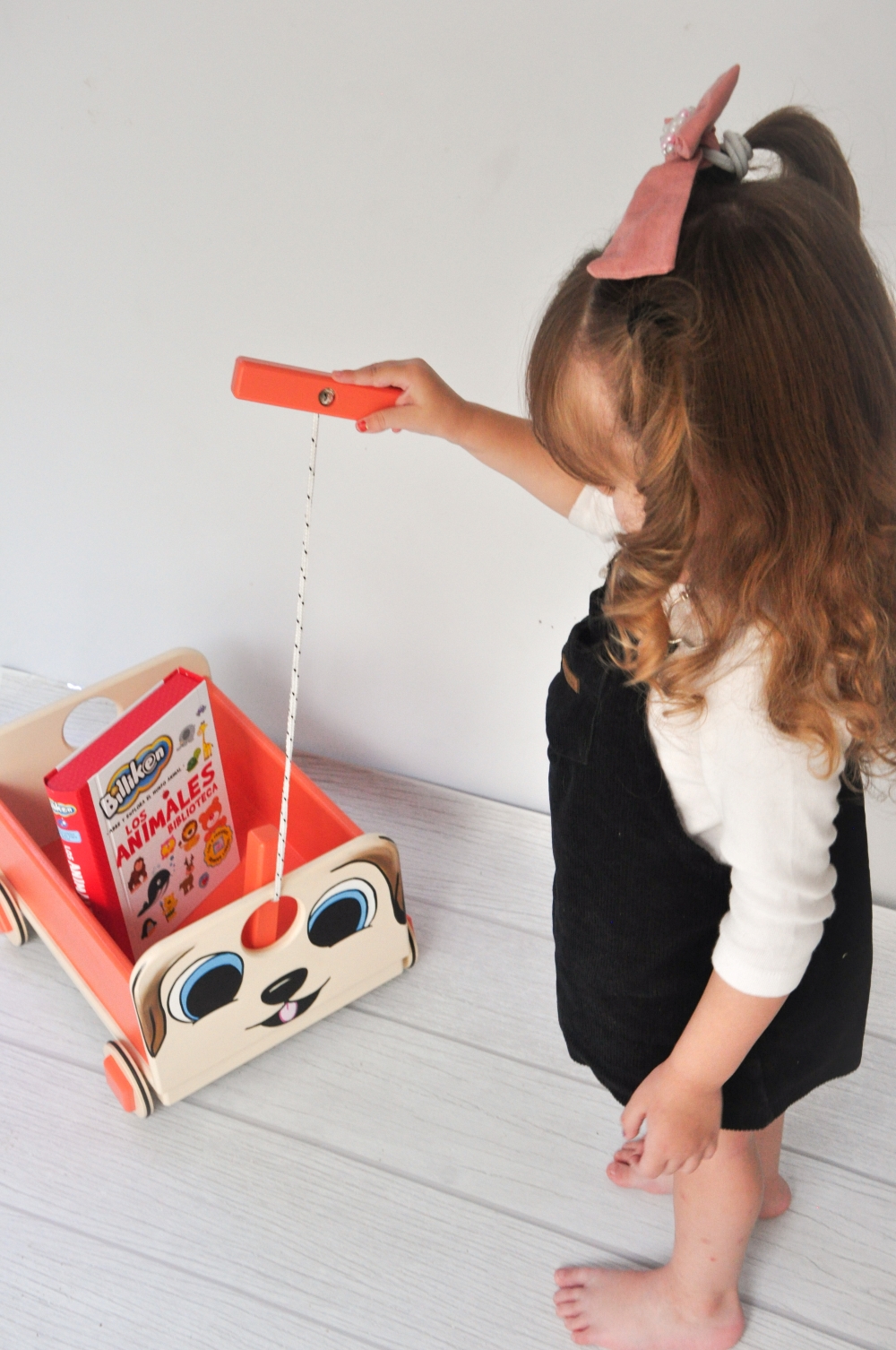 Carrito de arrastre de madera